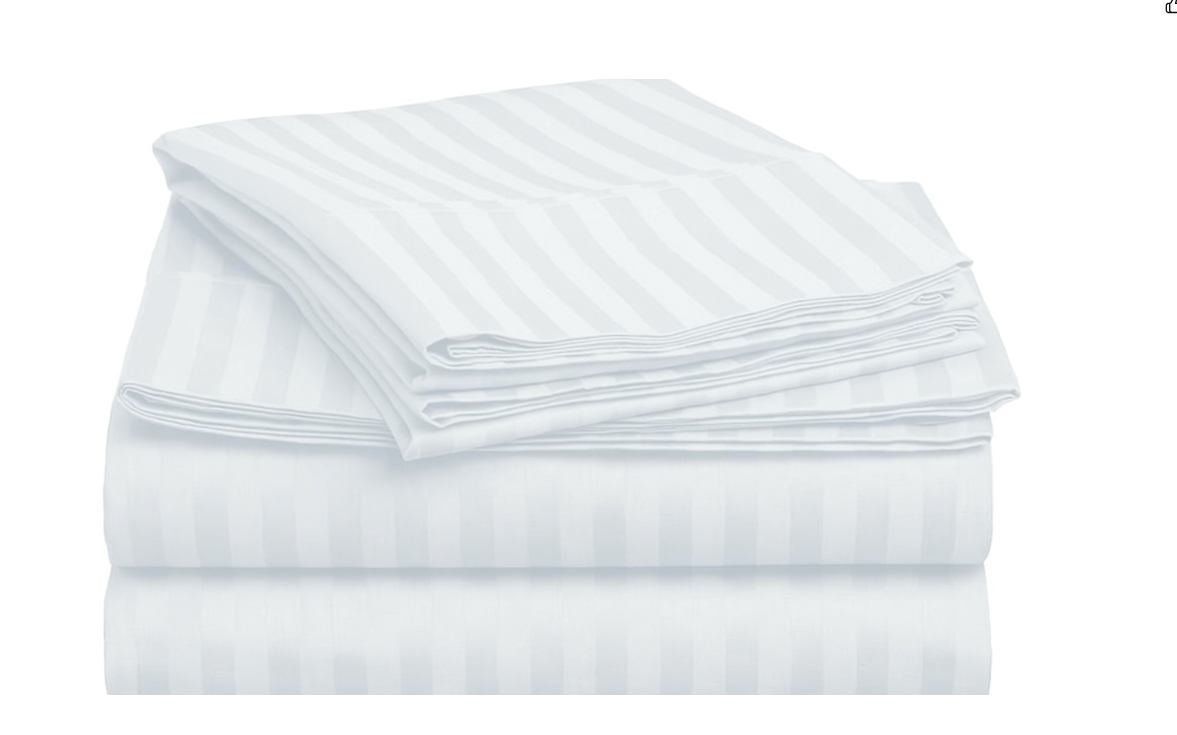 Fitted Sheet, Imperial White Stripes, detail 1