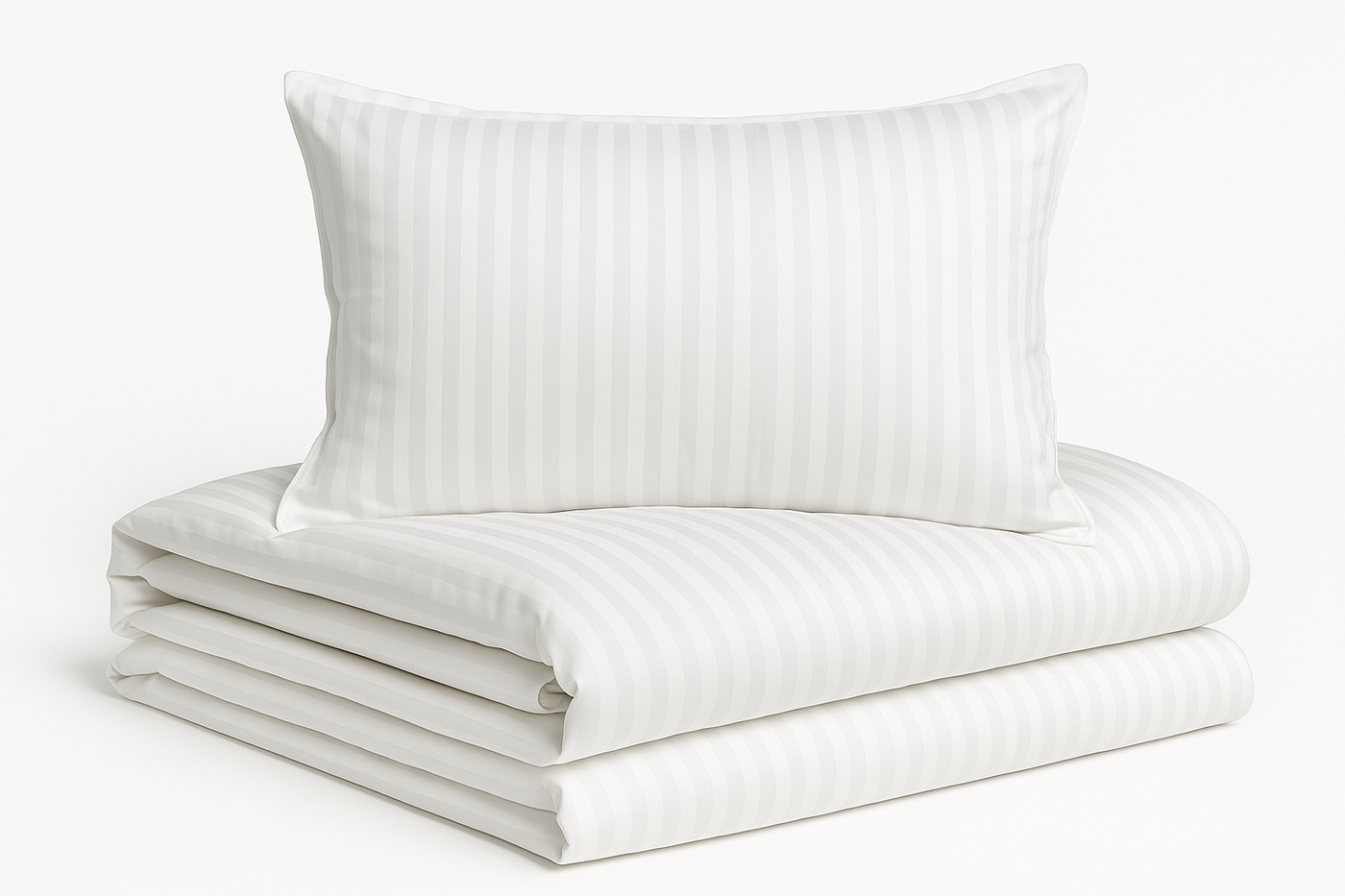Microfibre Bedding Set, Imperial White Stripes, detail 1